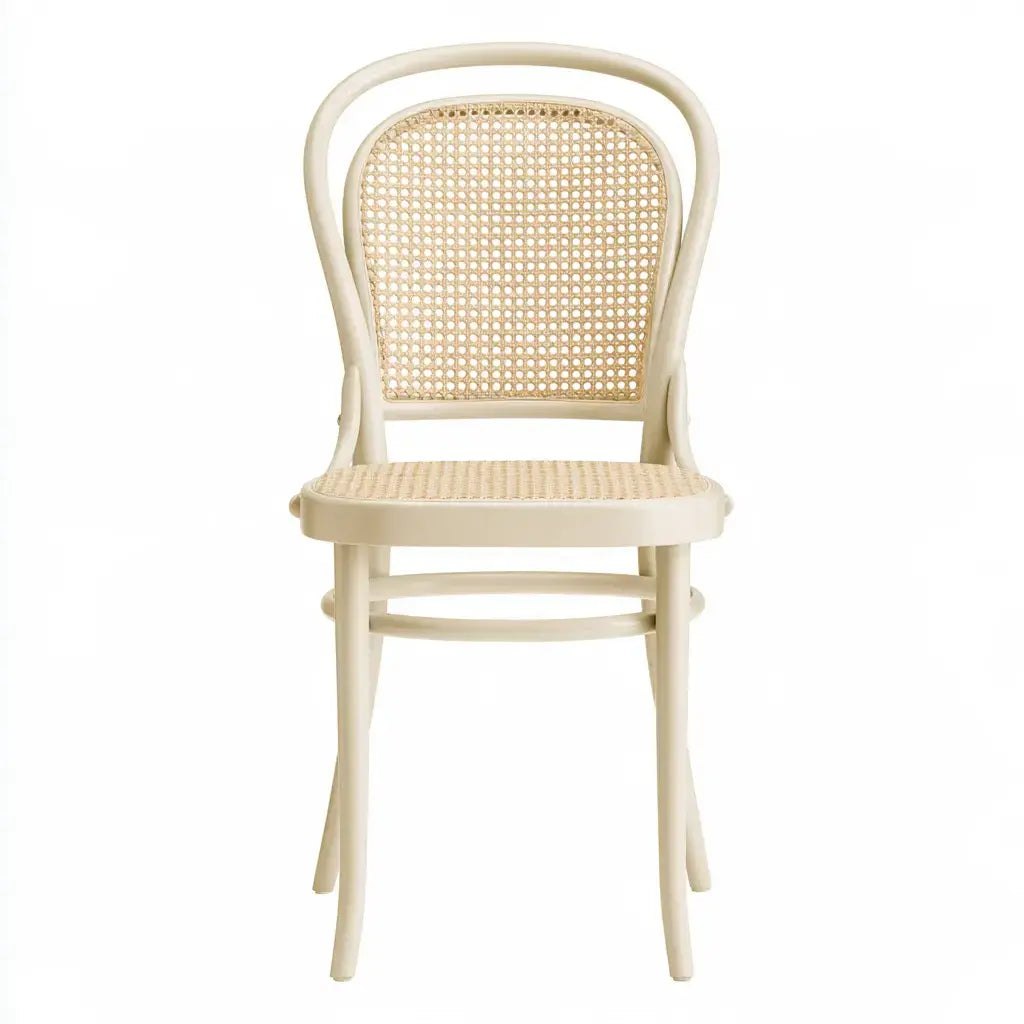 Silla con respaldo alto de rejilla - beige