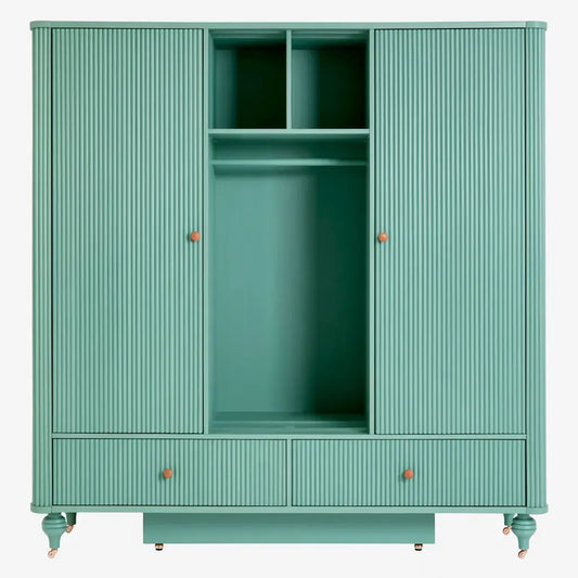 Armario con puertas laterales y hueco central - verde